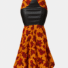 Ankara Faux Leather Mermaid Skirt